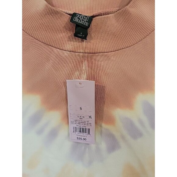 Wild Fable Womens Rose Peach Tie Dye Sweatshirt Dress Size Small NWT - Picture 4 of 6